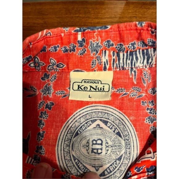 CLASSIC BUDWEISER HAWAIIAN SHIRT SURFING & BEER KE NUI SZ: L - Picture 4 of 6